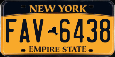 NY license plate FAV6438