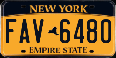 NY license plate FAV6480