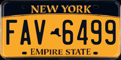 NY license plate FAV6499