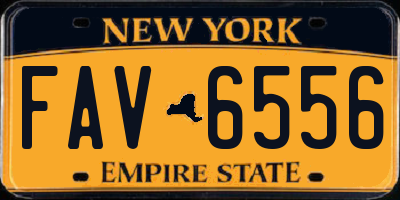 NY license plate FAV6556