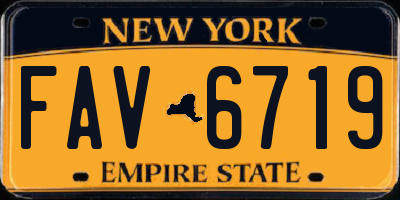NY license plate FAV6719