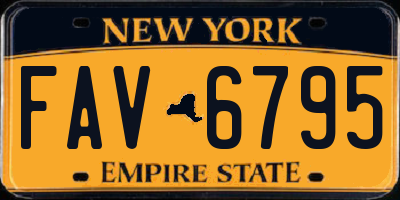 NY license plate FAV6795