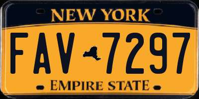 NY license plate FAV7297