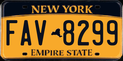 NY license plate FAV8299