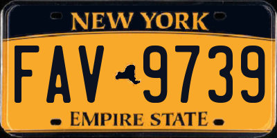 NY license plate FAV9739
