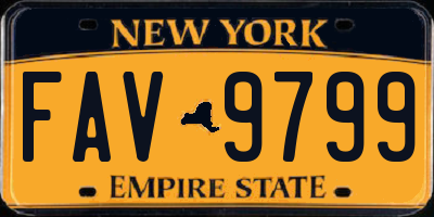 NY license plate FAV9799
