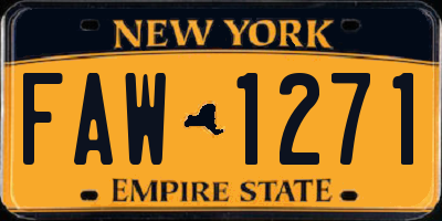 NY license plate FAW1271