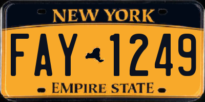 NY license plate FAY1249