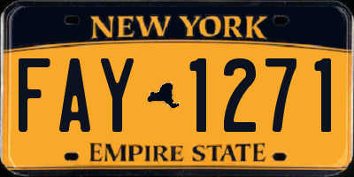 NY license plate FAY1271