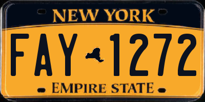 NY license plate FAY1272