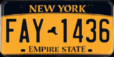 NY license plate FAY1436