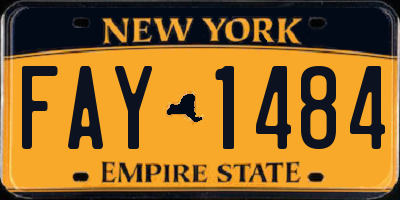 NY license plate FAY1484