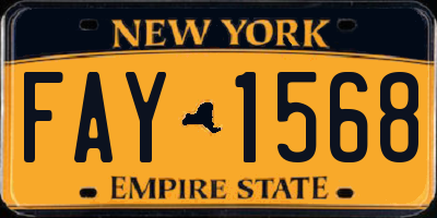 NY license plate FAY1568