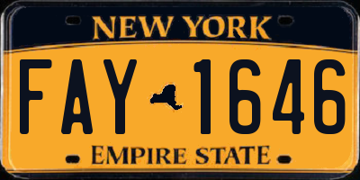 NY license plate FAY1646