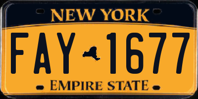 NY license plate FAY1677