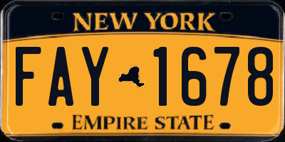 NY license plate FAY1678