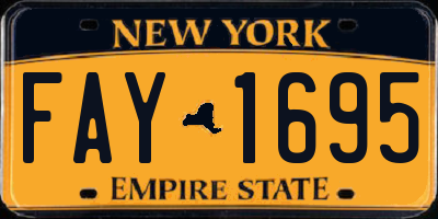 NY license plate FAY1695