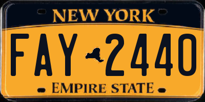 NY license plate FAY2440