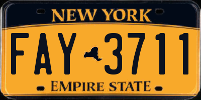 NY license plate FAY3711