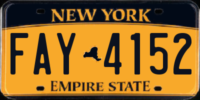 NY license plate FAY4152