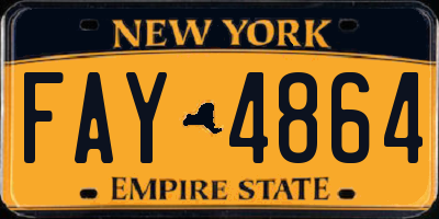 NY license plate FAY4864