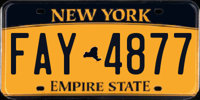 NY license plate FAY4877