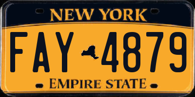 NY license plate FAY4879