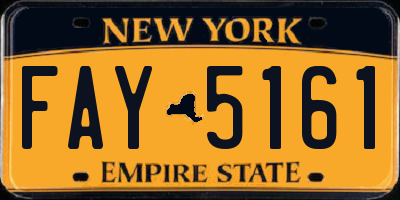 NY license plate FAY5161