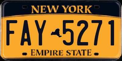 NY license plate FAY5271