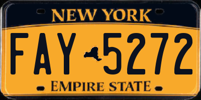NY license plate FAY5272