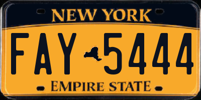 NY license plate FAY5444