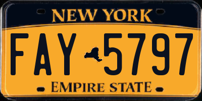 NY license plate FAY5797