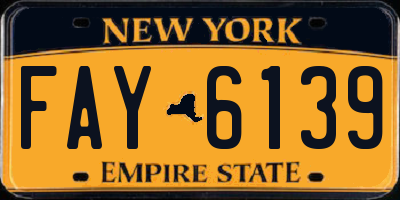 NY license plate FAY6139