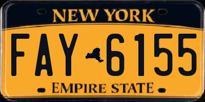 NY license plate FAY6155