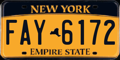 NY license plate FAY6172