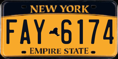NY license plate FAY6174