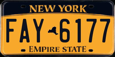 NY license plate FAY6177