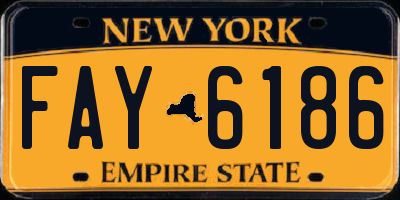 NY license plate FAY6186