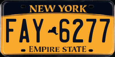 NY license plate FAY6277