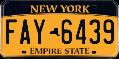 NY license plate FAY6439