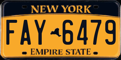 NY license plate FAY6479