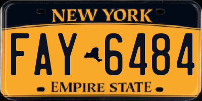 NY license plate FAY6484