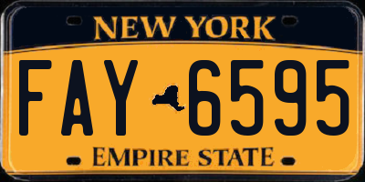 NY license plate FAY6595