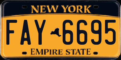 NY license plate FAY6695