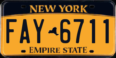 NY license plate FAY6711