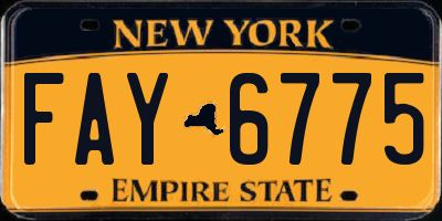 NY license plate FAY6775