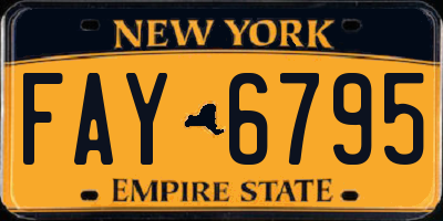 NY license plate FAY6795