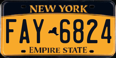 NY license plate FAY6824