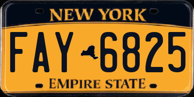 NY license plate FAY6825