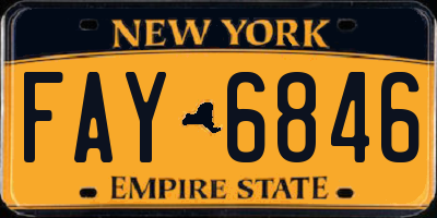 NY license plate FAY6846